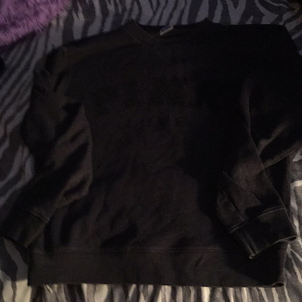 Charcoal gray pink sweatshirt